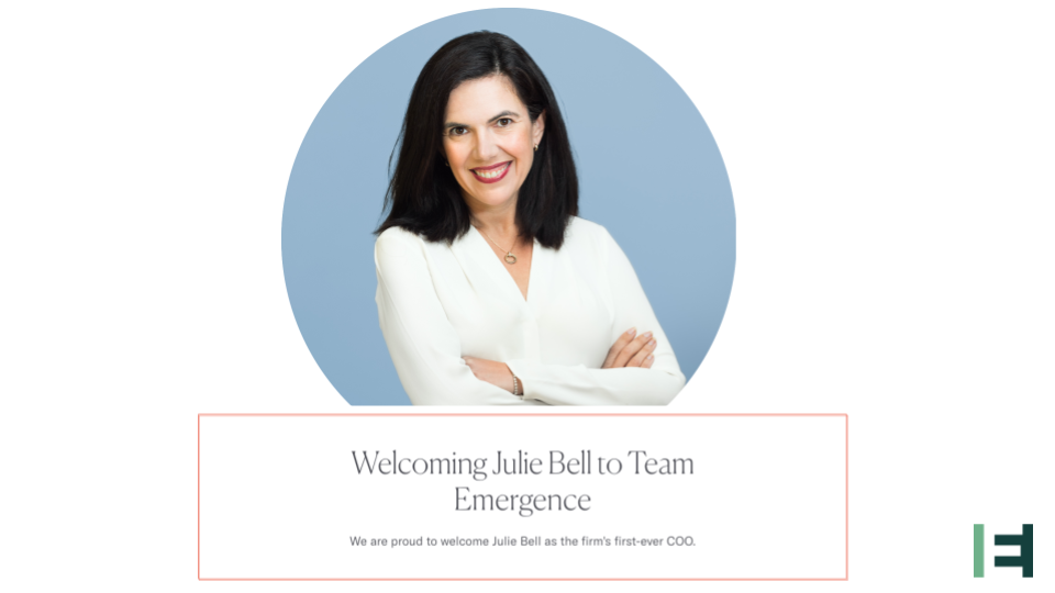 Welcoming Julie Bell to Team Emergence