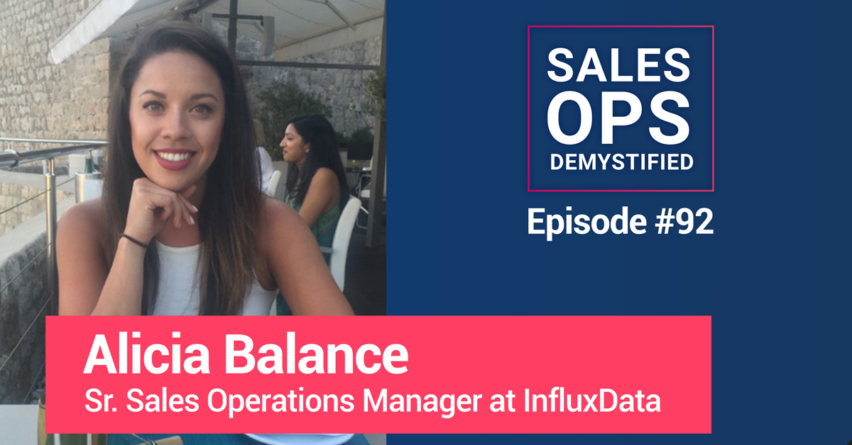 Sr. Sales Operations Manager: Alicia Balance of InfluxData