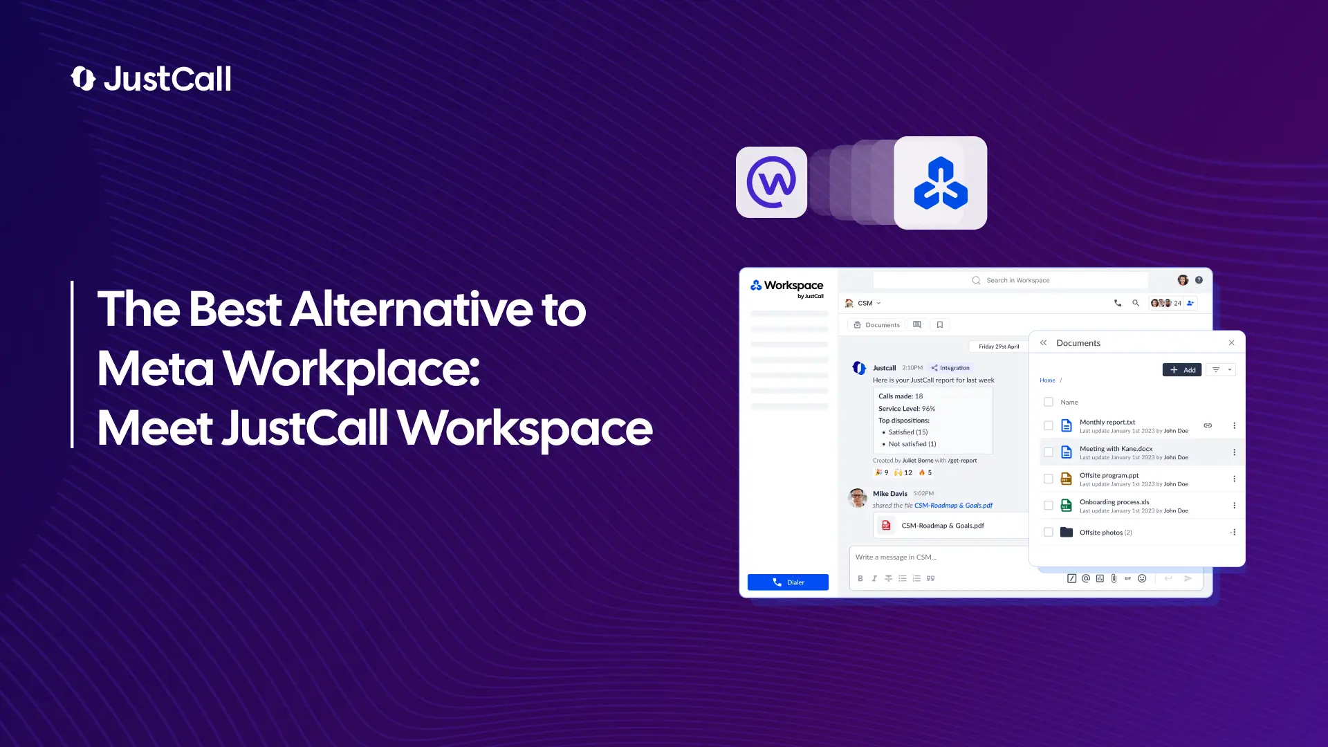 The Best Alternative to Meta Workplace: Meet JustCall Workspace
