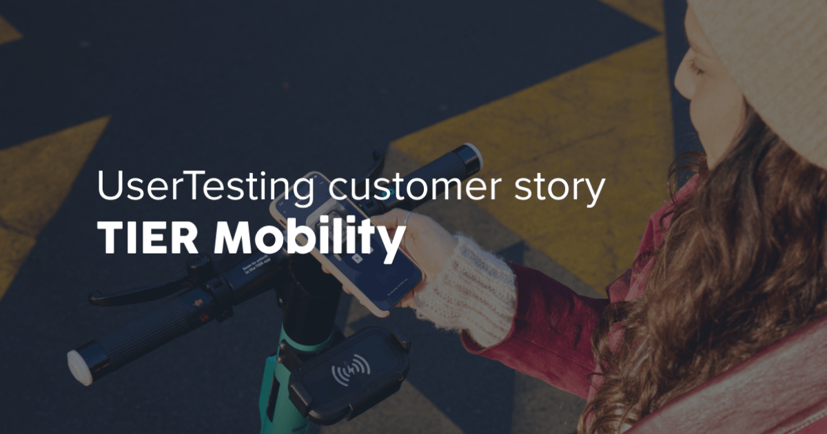 TIER Mobility + UserTesting
