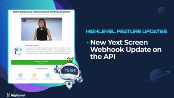 New Yext Screen + Webhook Update on the API