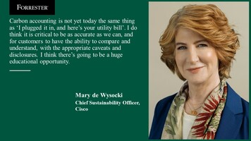 Forr The Planet: Sustainability Interview Series - Mary de Wysocki, Chief Sustainability Officer at Cisco