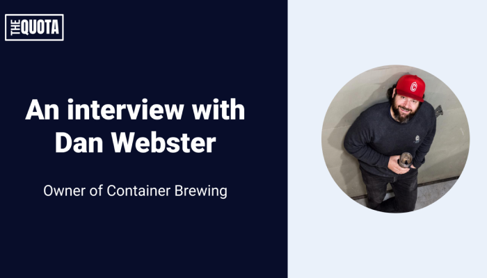 An interview with Dan Webster, a former Director of Sales who started his own brewery
