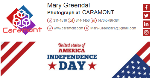 4th of July. Use Promotional Banner for Greetings