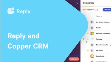Reply integration with Copper CRM (former Prosperworks)