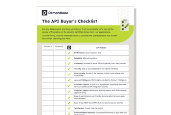 The API Buyer's Checklist