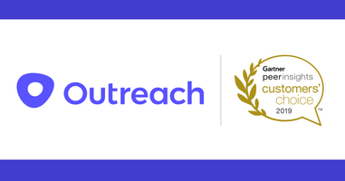 Outreach named an April 2019 Gartner Peer Insights Customers' Choice for Salesforce automation