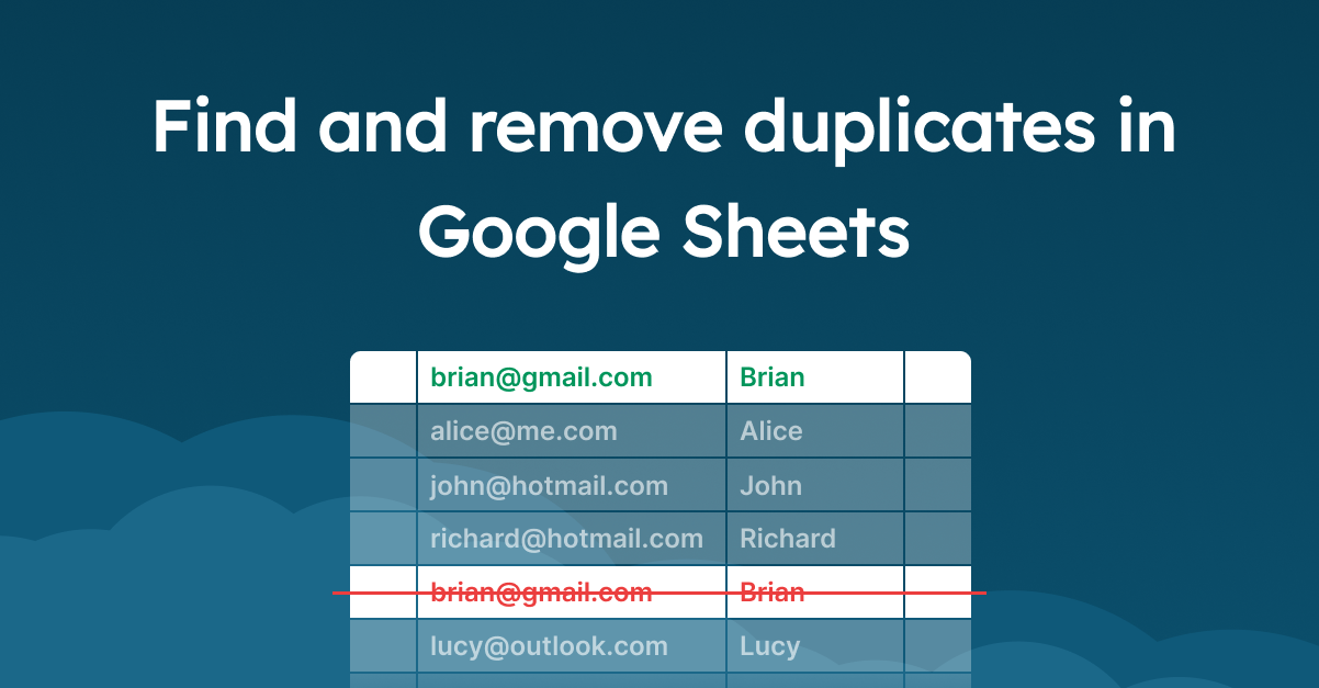 4 ways of checking for duplicates in Google Sheets