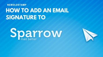 How to add a signature to Sparrow