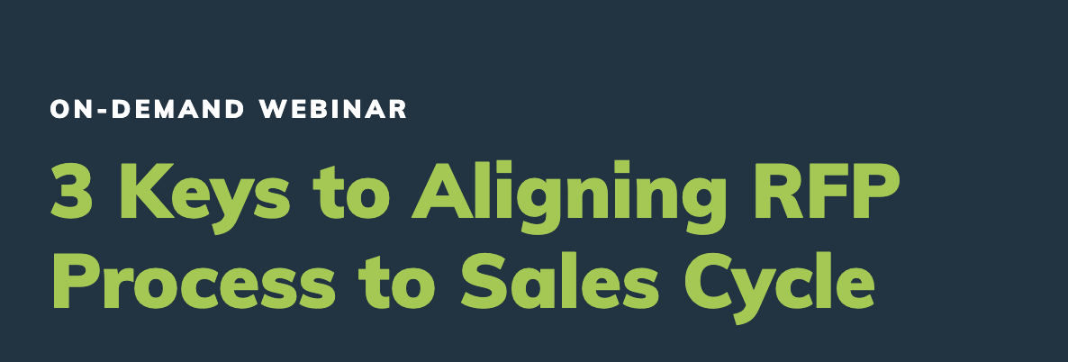 RFP Process/Sales Cycle Alignment