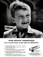 "This space reserved for a tooth that must last 63 years" - Swipe File