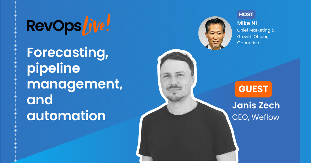 RevOps Live! | 2025 revenue planning: forecasting, pipeline management, and automation with Janis Zech