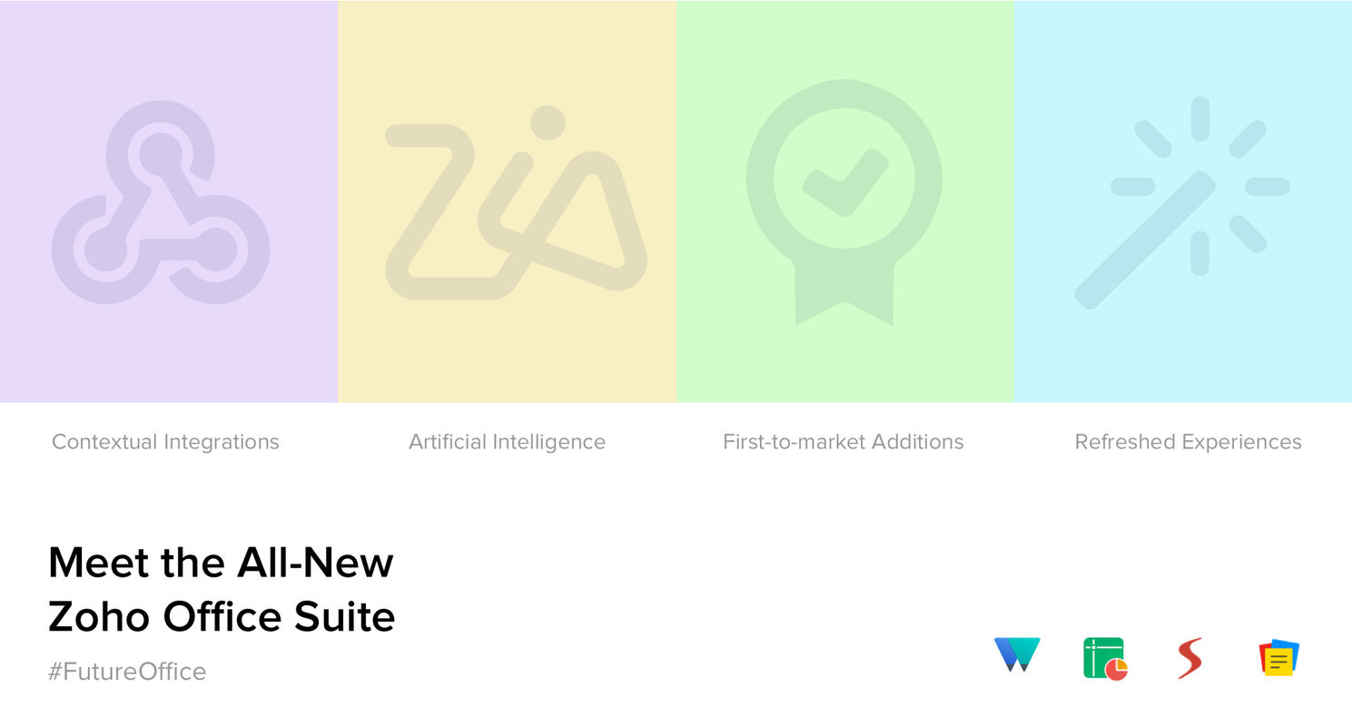 Setting the stage for the future of work-announcing the all-new Zoho Office Suite.