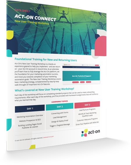 Act-On Marketing Automation New User Workshop