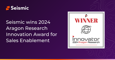 Seismic Wins 2024 Aragon Research Innovation Award for Sales Enablement