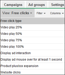 Free Clicks? The Google AdWords Free Clicks Report in the Dimensions Tab
