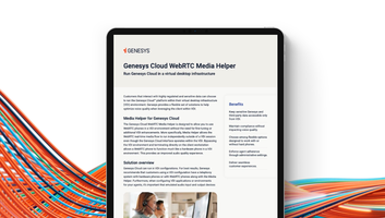 Genesys Cloud WebRTC Media Helper product overview