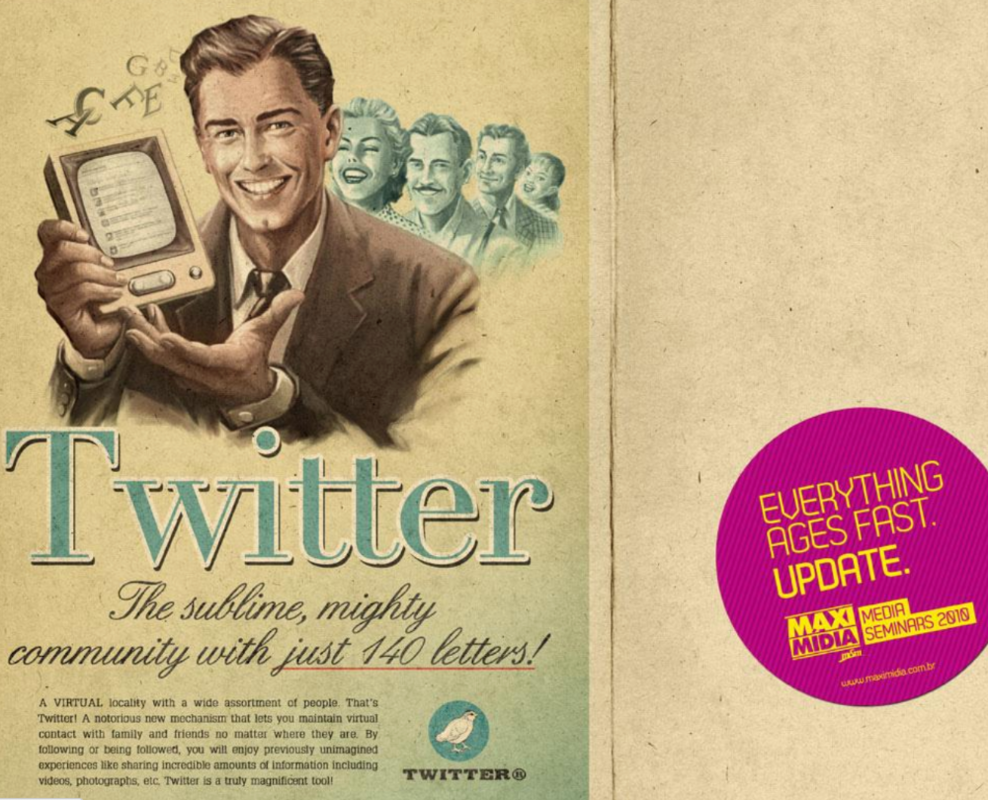 Twitter Vintage Newspaper Ad - Swipe File