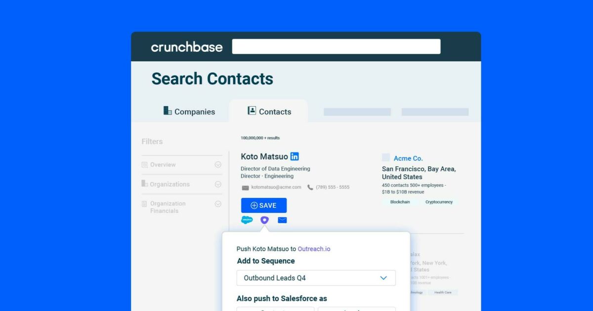 Build your pipeline faster with Outreach's new Crunchbase integration