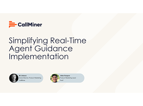 Simplifying Real-Time Agent Guidance Implementation