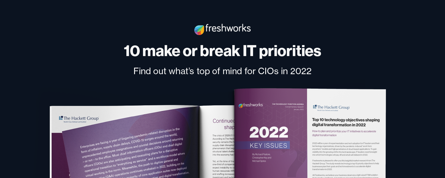 2022 Key Issues: Hackett Group Study | Freshservice Blog