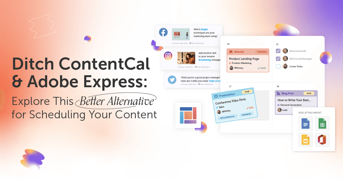 Ditch ContentCal & Adobe Express: Explore This Better Alternative for Scheduling Your Content