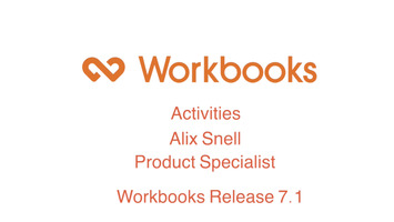 Workbooks Release 7.1 – Activities