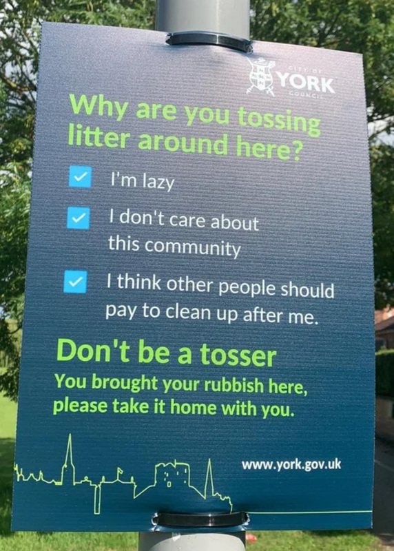British Tosser Trash Sign - Swipe File