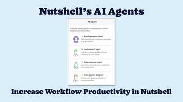Accelerate Your Workflow With Nutshell's Built-In AI Agents