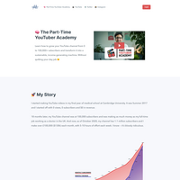 Teardown: Part-Time YouTuber Academy's Landing Page