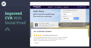 How Esurance Increased High-Intent Shopper CVR 11% With Social Proof