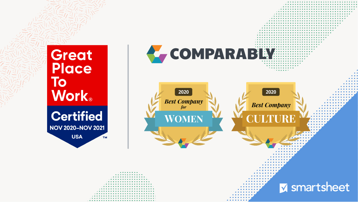Smartsheet is officially certified as a Great Place to Work®