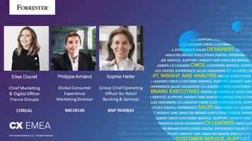 Conférence Forrester Expérience Client - 30 Septembre/1er Octobre