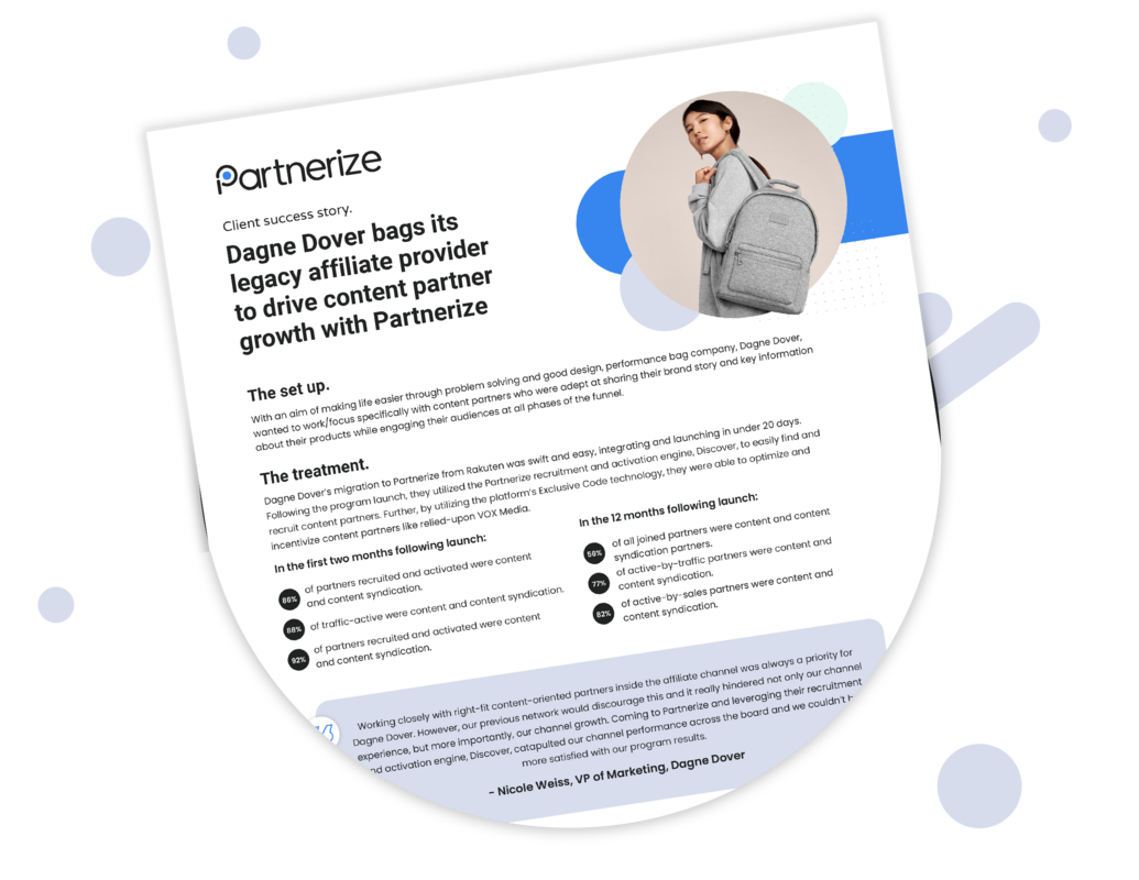 [Client Success Story] Dagne Dover Bags Its Legacy Affiliate Provider to Drive Content Partner Growth with Partnerize