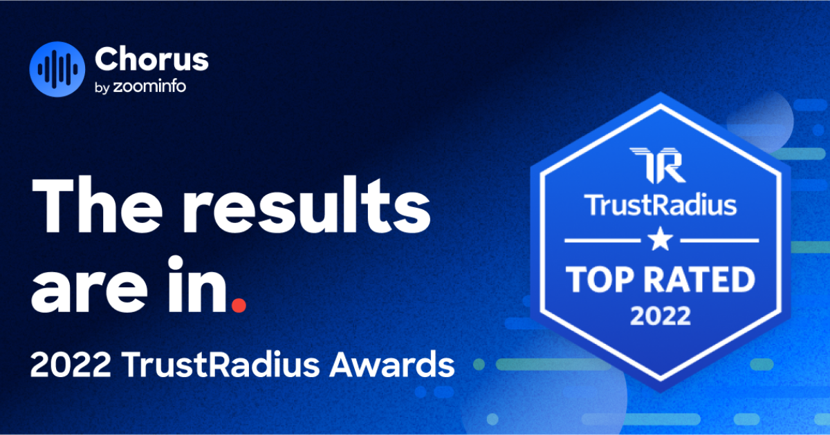 Chorus Wins 4 Top Rated Awards from TrustRadius