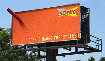 Sonic's Orange Big Slush Billboard - Swipe File