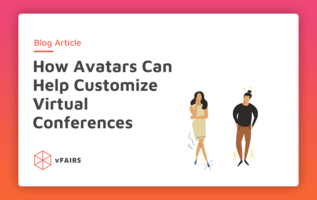 Examples of how you can use virtual avatars to customize a virtual conference