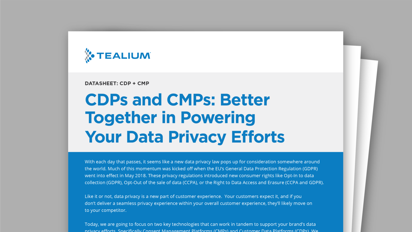 CDPs and CMPs: Better Together in Powering Your Data Privacy Efforts