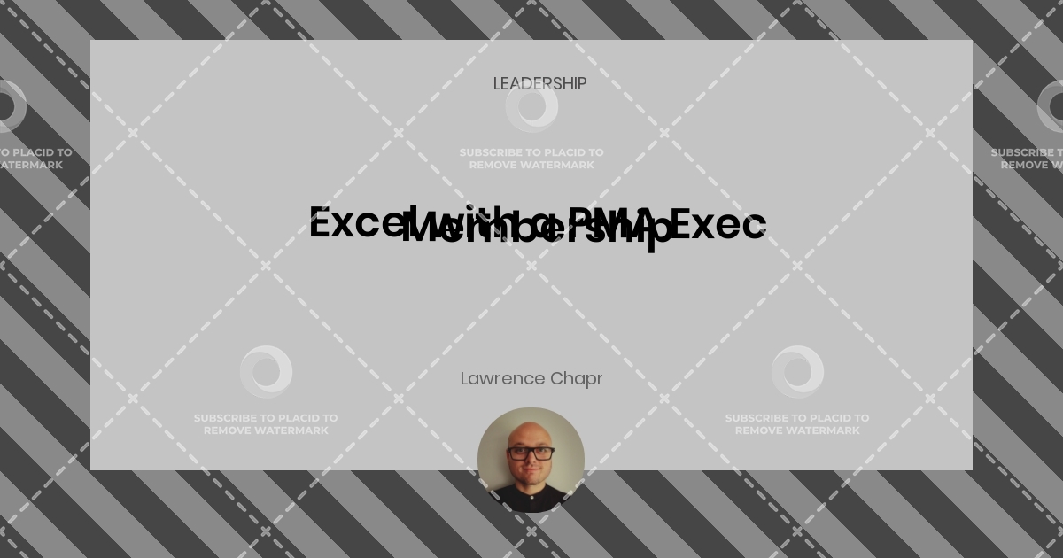 Excel with a PMA Exec Membership