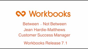 Workbooks Release 7.1 - New Filtering Functionality