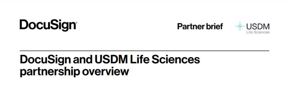 DocuSign and USDM Life Sciences partnership overview