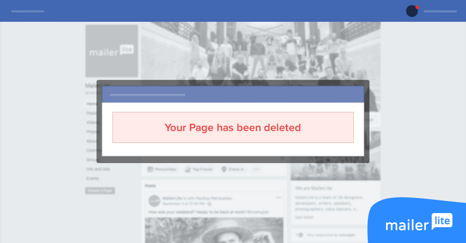Facebook deleted my page! How to protect your social media following