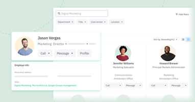 Discover the power of your organization with Happeo's People Directory