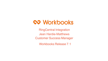 Workbooks Release 7.1 – RingCentral Integration