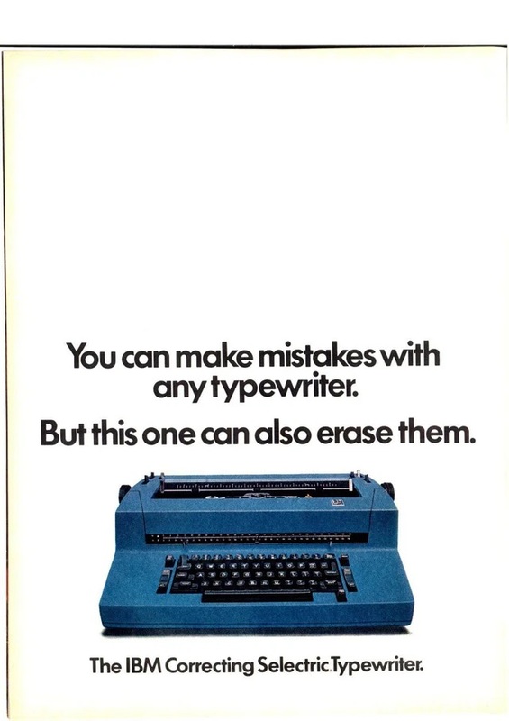IBM Selectric Typewriter Print Ad - Swipe File