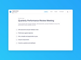 Quarterly performance review meeting template (5 topics and ideas) 