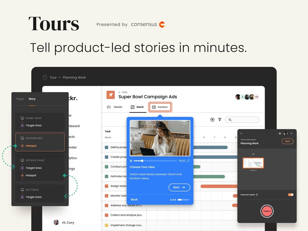 Consensus' updated Tours feature helps B2B buyers immerse themselves in product stories that combine content with context