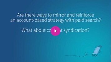 DB on DB: Paid search and content syndication