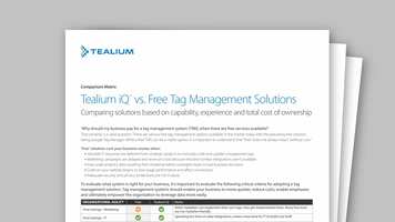 Tealium iQ vs Free TMS