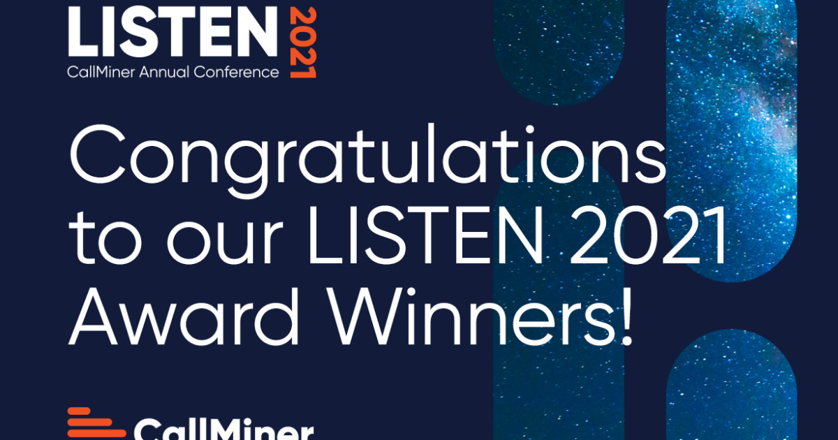 Congratulations to our LISTEN 2021 Award winners!